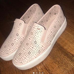 michael kors slip on floral shoes!